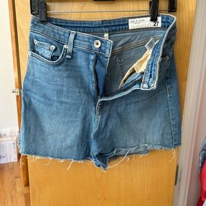 Rag & bone high wasted cut off jean shorts. Excellent condition size 27